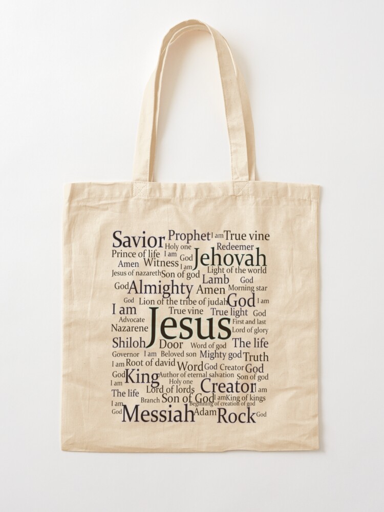 Names of Jesus, Large Tote Bag