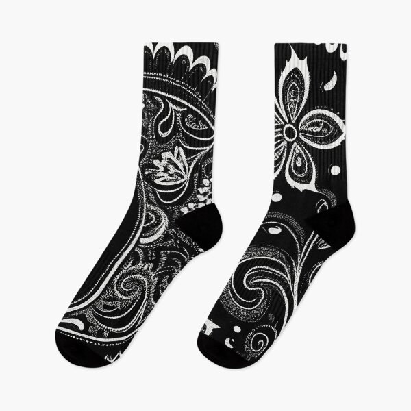 Item preview, Bold Black and White Bandana Paisley Design designed and sold by Artbyminga.