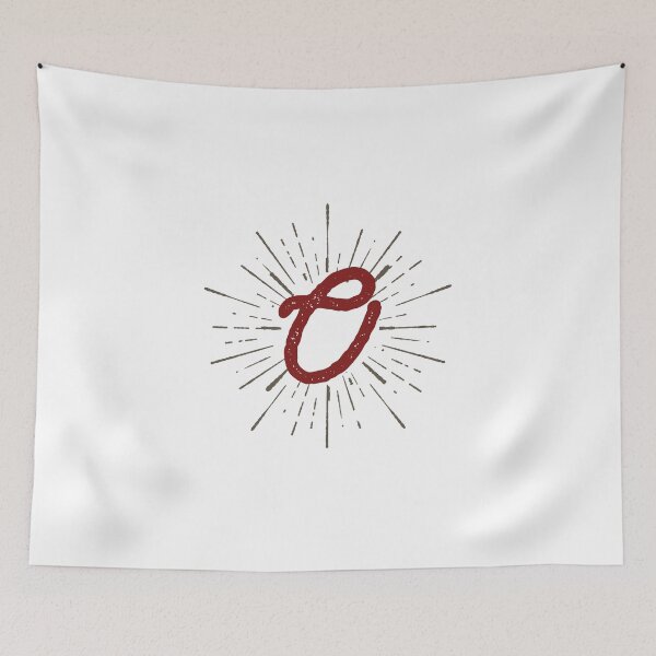 Item preview, Monogram O Retro Script And Sunburst designed and sold by simplymonogram.