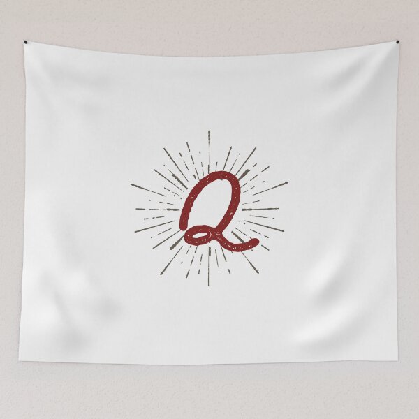 Item preview, Monogram Q Retro Script And Sunburst designed and sold by simplymonogram.