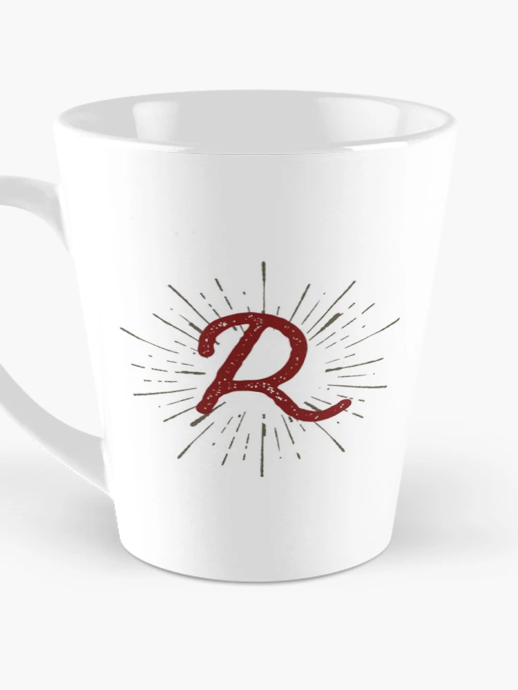 Thumbnail 3 of 4, Coffee Mug, Monogram R Retro Script And Sunburst designed and sold by simplymonogram.