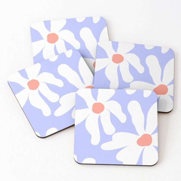 Item preview, periwinkle groovy trendy flowers designed and sold by Innovativa.