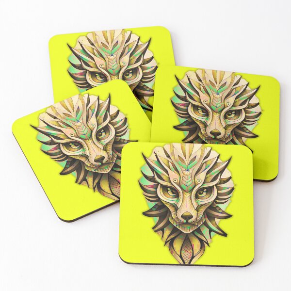 Item preview, Gold Lion, 3D Face, Bones technical tattoo designed and sold by RockTatoo.