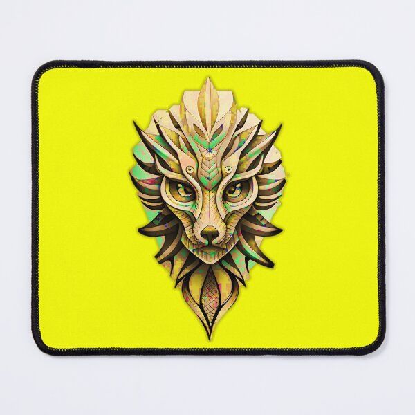 Item preview, Gold Lion, 3D Face, Bones technical tattoo designed and sold by RockTatoo.