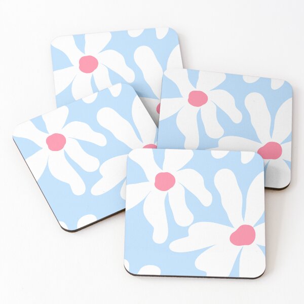 Item preview, Sky blue groovy trendy flowers designed and sold by Innovativa.