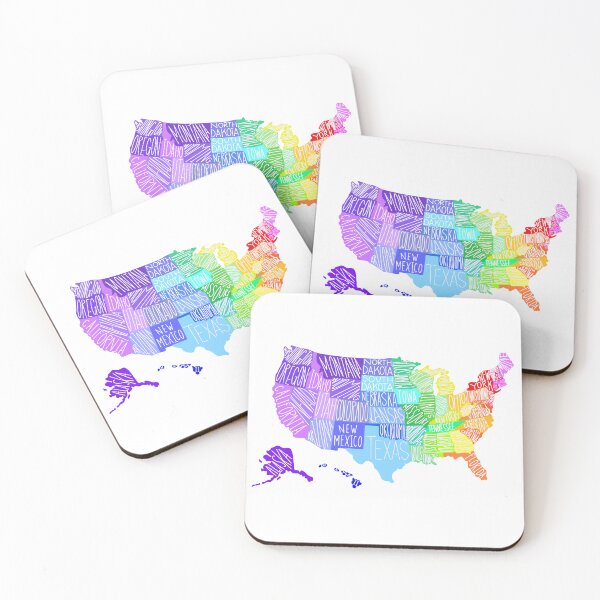 Item preview, Rainbow United States Map designed and sold by emfseal.