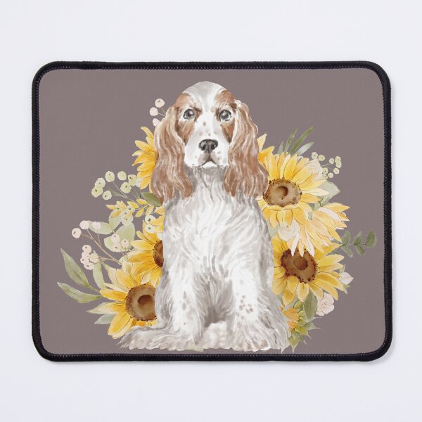Item preview, Watercolor Cocker Spaniel with floral designed and sold by watercolorpic.