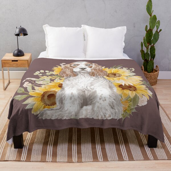 Item preview, Watercolor Cocker Spaniel with floral designed and sold by watercolorpic.