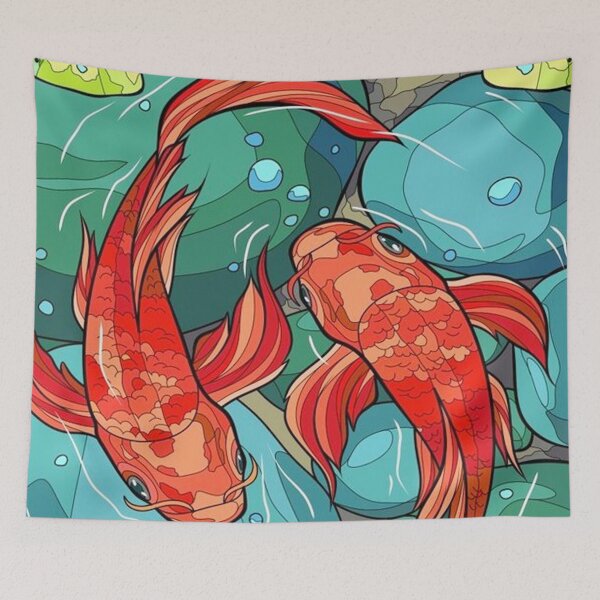 Item preview, twin red fish designed and sold by GarnetThompson.