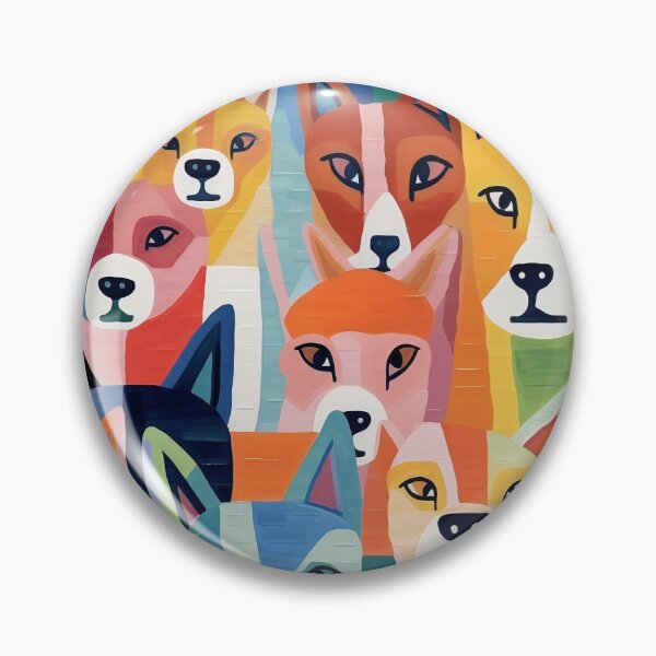 Artikelvorschau, Mehrfarbiges Shiba Inu-Muster entworfen und verkauft von StephyCreative.