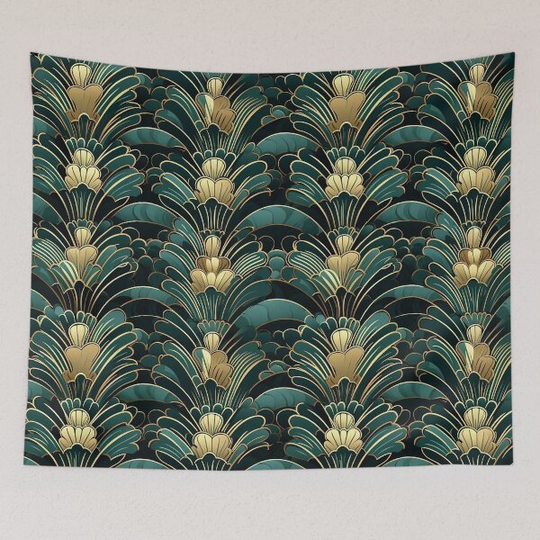 Item preview, Art Deco Floral Pattern designed and sold by StephyCreative.