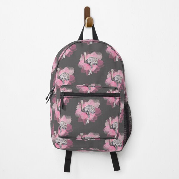 Item preview, Watercolor Emu with pink flower designed and sold by watercolorpic.