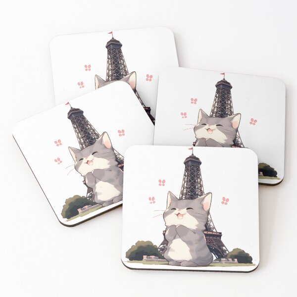 Item preview, Eiffel Tower cat designed and sold by meme-cat.