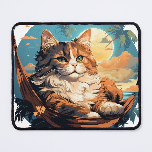 Item preview,  Fat cat lying in hammock designed and sold by LynnePham.