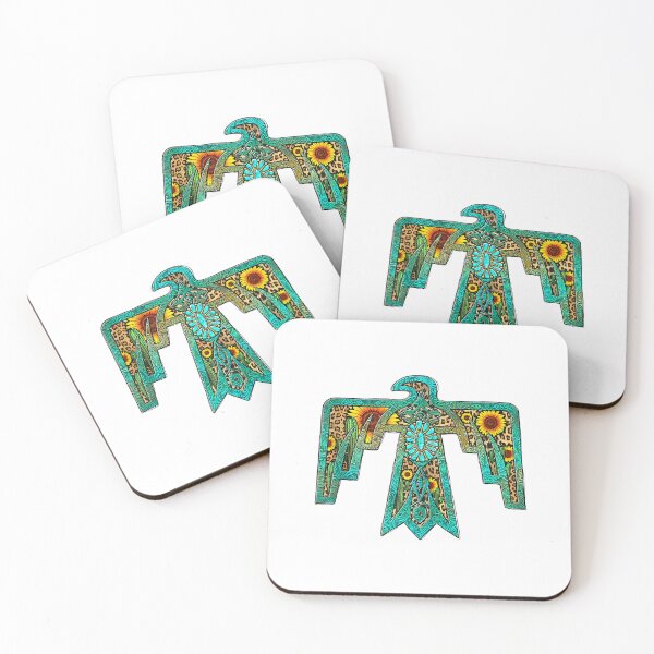 Item preview, Western Sunflower Urquoise Native American Hunderbird Girl   designed and sold by HaroldPrichard.