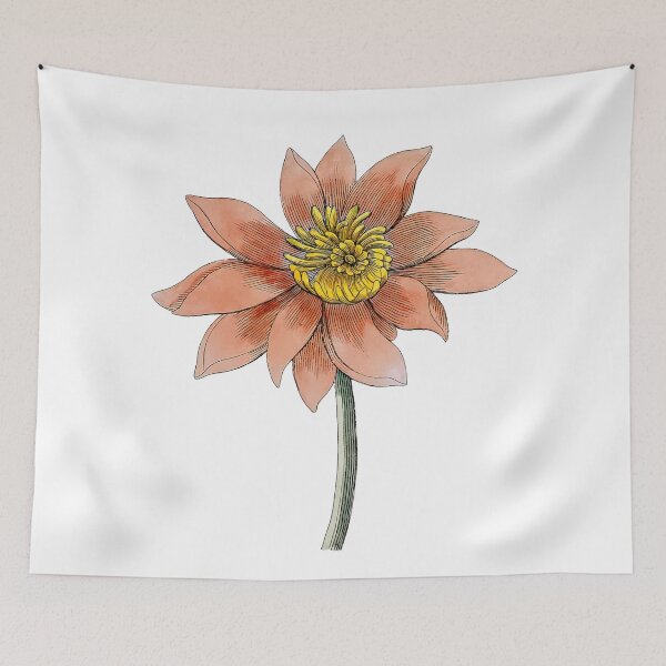 Item preview, Vintage Red Lotus Flower designed and sold by excelente.