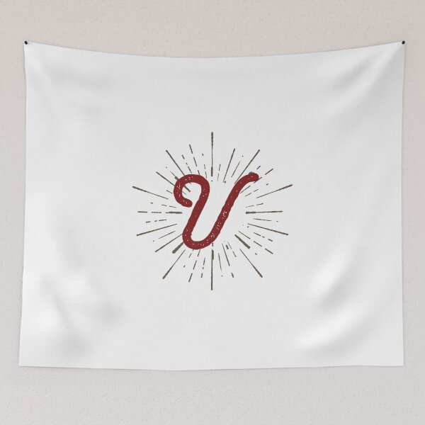 Item preview, Monogram U Retro Script And Sunburst designed and sold by simplymonogram.