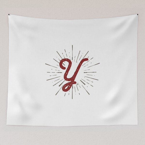Item preview, Monogram Y Retro Script And Sunburst designed and sold by simplymonogram.