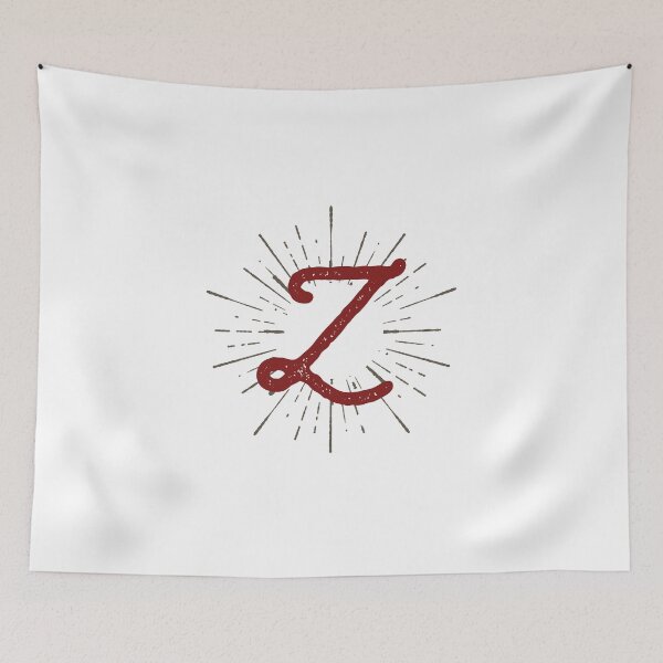Item preview, Monogram Z Retro Script And Sunburst designed and sold by simplymonogram.