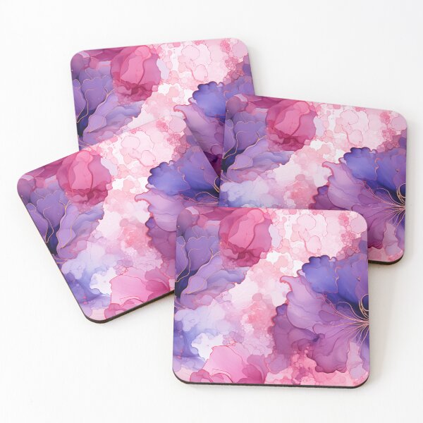 Item preview, Purple and pink alcohol ink style pattern cute design designed and sold by HandCraftedArt.