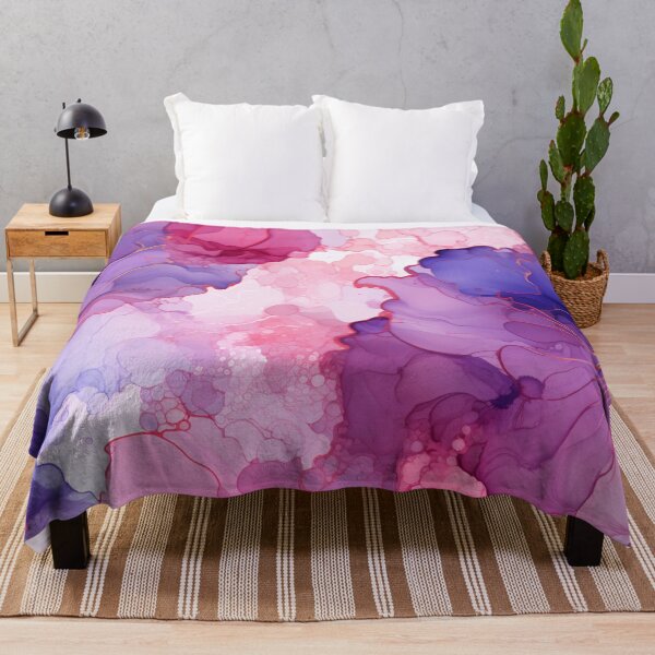 Item preview, Purple and pink alcohol ink style pattern cute design designed and sold by HandCraftedArt.