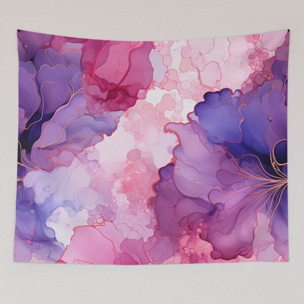 Item preview, Purple and pink alcohol ink style pattern cute design designed and sold by HandCraftedArt.