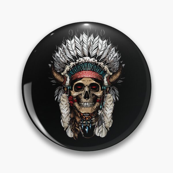 Item preview, Apache Native American skull designed and sold by TirrellColister.