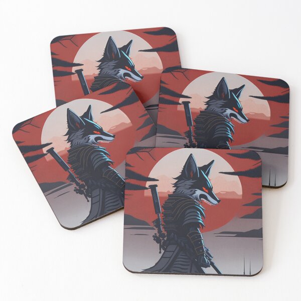 Item preview, samurai wolf with armor designed and sold by Gisely Bispo.