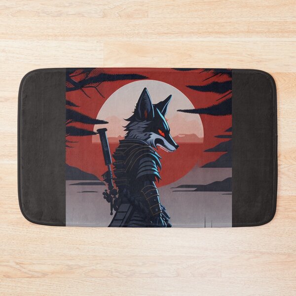 Item preview, samurai wolf with armor designed and sold by Gisely Bispo.
