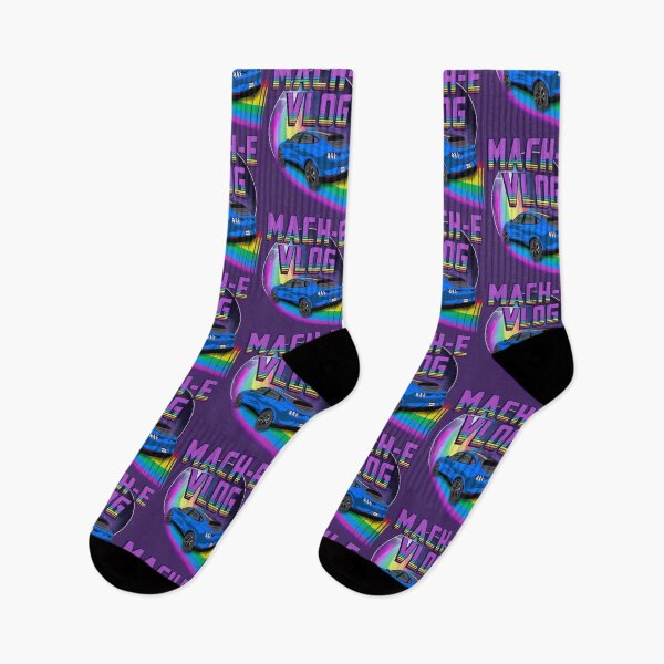 Item preview, Mach-E Vlog Rides the Rainbow Galaxy in Grabber Blue designed and sold by zealology.