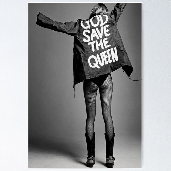 Item preview, Black Kate Moss God Save The Queen designed and sold by davidclaypol.