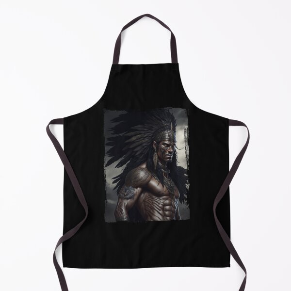 Item preview, native american man with feathered headdress designed and sold by TirrellColister.
