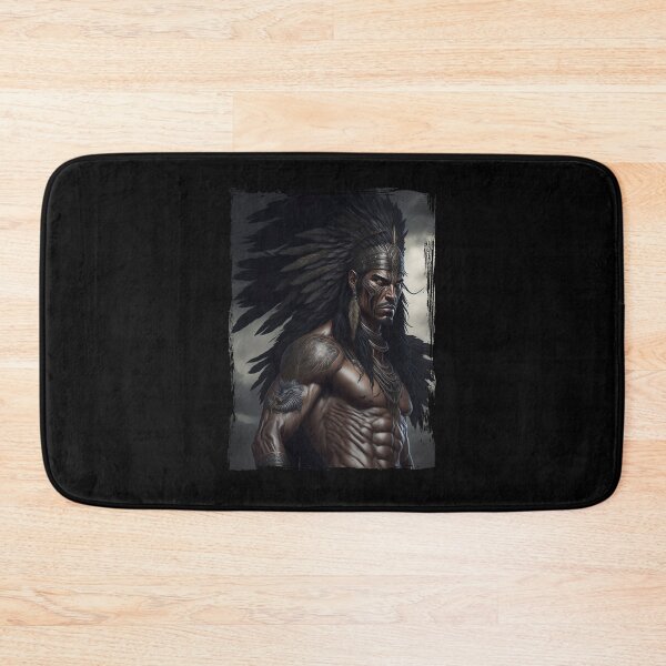 Item preview, native american man with feathered headdress designed and sold by TirrellColister.