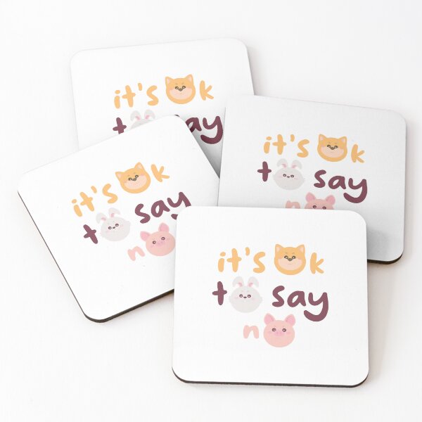 Item preview, Puppy Dog, Bunny Rabbit and Piggy Pig said Its ok to say no! designed and sold by RunSumErrands.