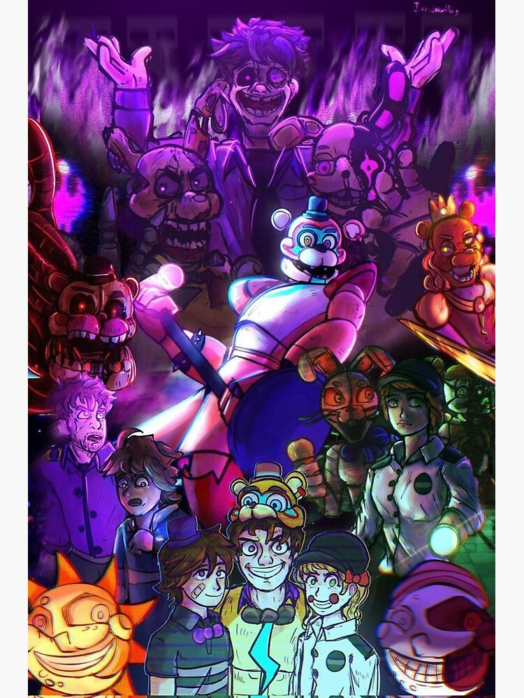 FNAF Security Breach Glam Rock Freddy, Gregory and Vanny  Poster for Sale  by Darkodra