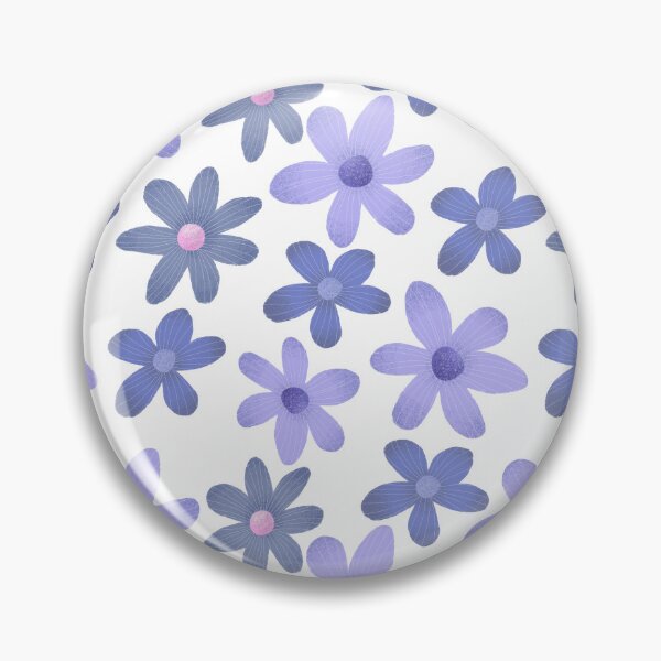 Item preview, Pretty blue floral print designed and sold by pinkyfish1010.