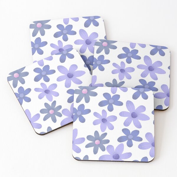 Item preview, Pretty blue floral print designed and sold by pinkyfish1010.