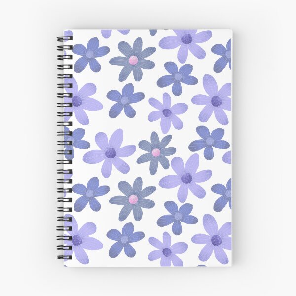 Item preview, Pretty blue floral print designed and sold by pinkyfish1010.