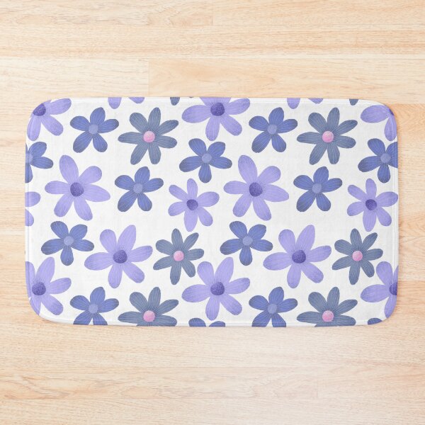 Item preview, Pretty blue floral print designed and sold by pinkyfish1010.