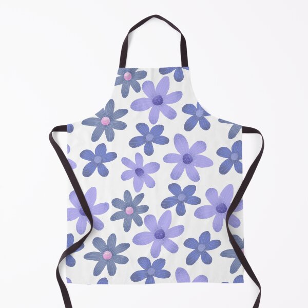 Item preview, Pretty blue floral print designed and sold by pinkyfish1010.