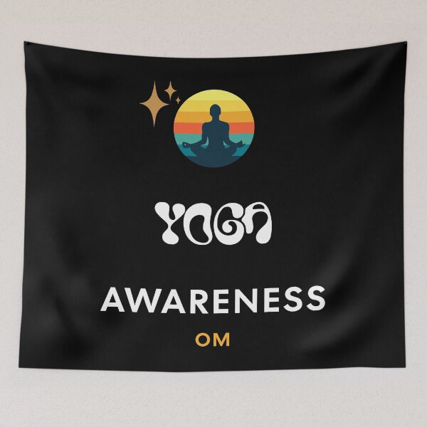 Item preview, Yoga awareness om. vintage meditation designed and sold by creativo21.