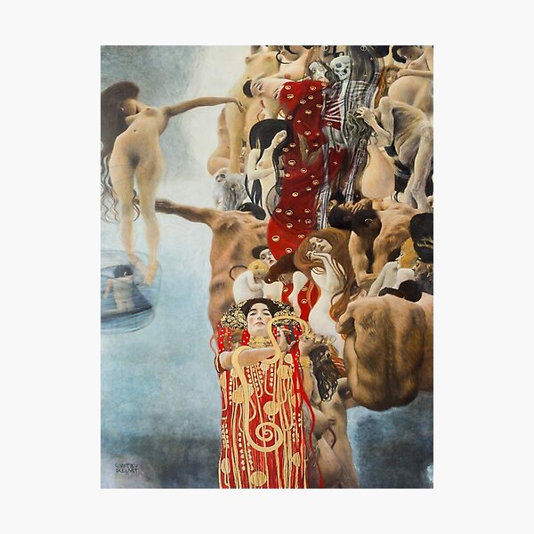 Item preview, Peinture de médecine - Gustav Klimt Poster designed and sold by walkertian.