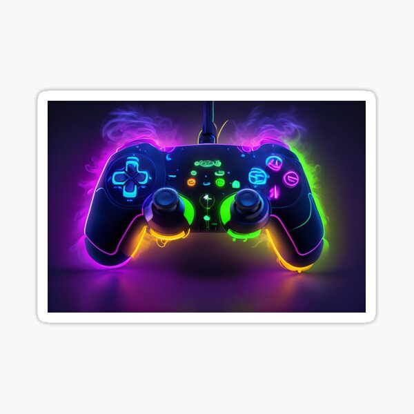 Neon Tropical Leaves Xbox One Controller Skin - StickyBunny