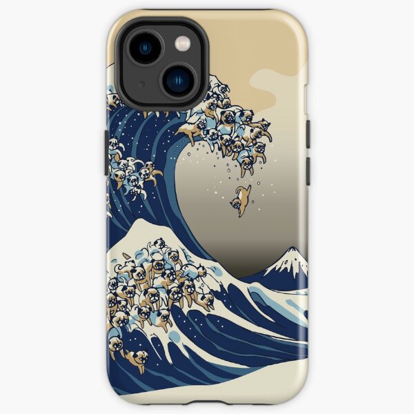 The Great Wave of Pugs Vanilla Sky iPhone Tough Case