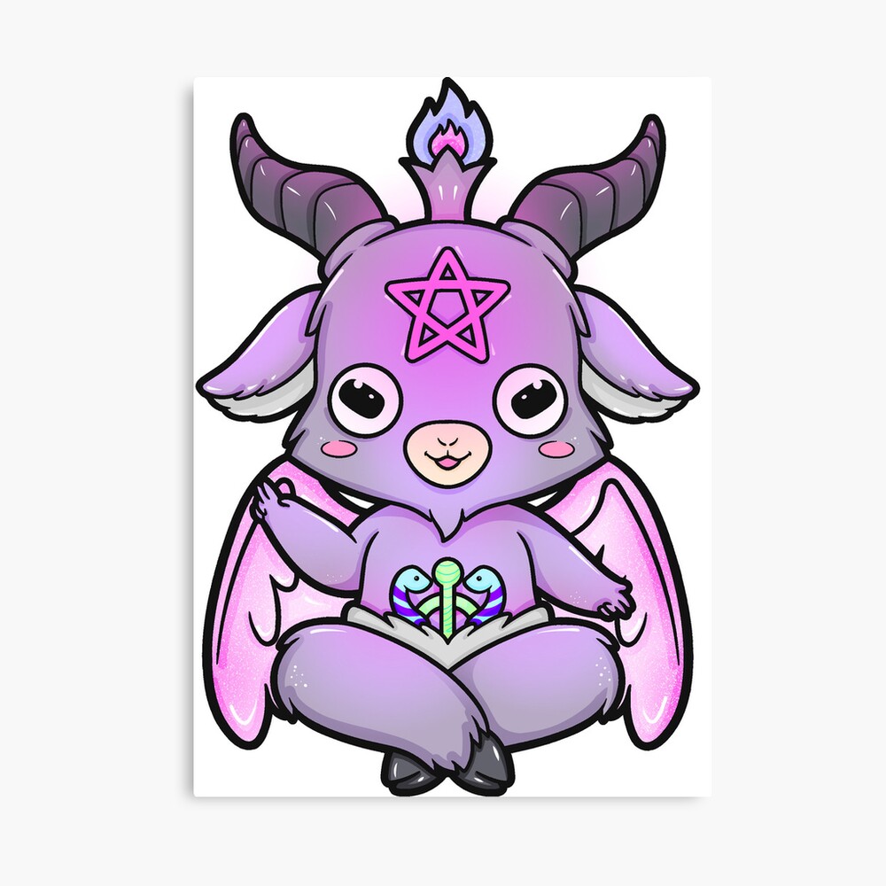 Pastel Goth Cute Creepy Baphomet Goat Kawaii Menhe' Beanie