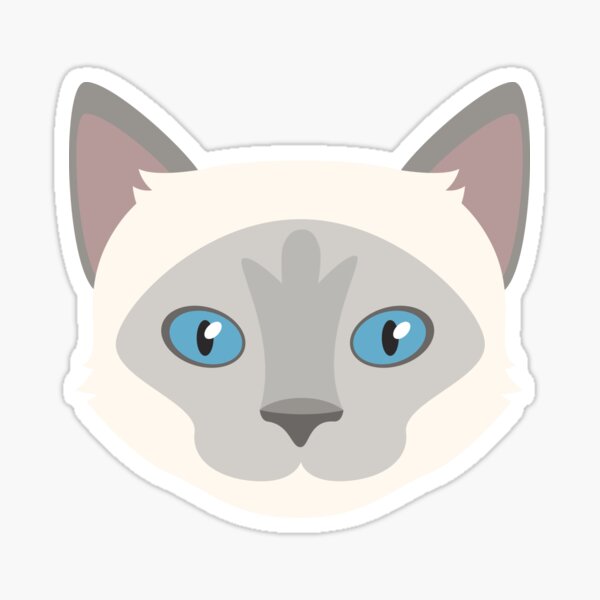 Himalayan Cat Pet Portrait - Pretty Girl Sticker