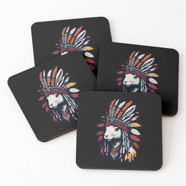Item preview, Rabbit with american indian headdress designed and sold by TirrellColister.