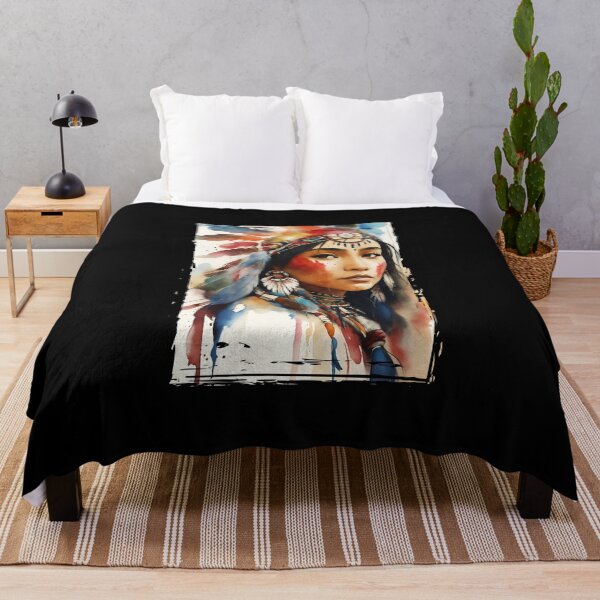 Item preview, Native American women portrait designed and sold by TirrellColister.