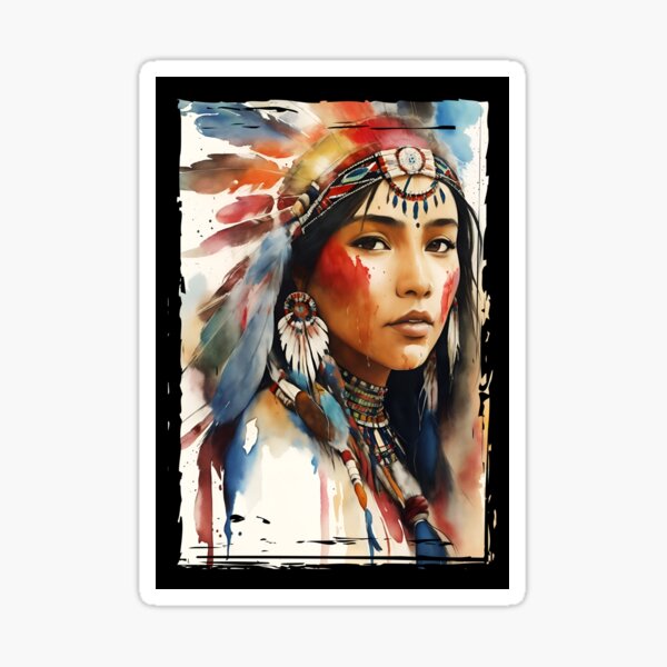 Colorful Native American Chief Art Hidden Gem Art Board Print for Sale by  Sharon Cummings