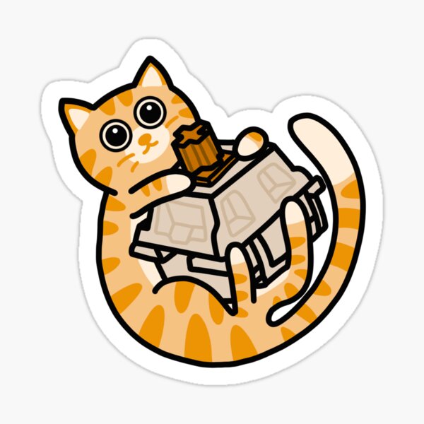 Item preview, Cat Got Your Switch Series - Tabby Boba U4T Sticker designed and sold by inputuniverse.